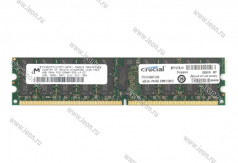Оперативная память DDR2 Micron 2Rx4 PC2-5300P-555-12-ZZ 667Mhz 4Gb (кл.C)